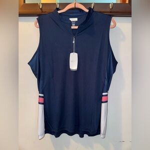 NWT Greg Norman Navy Sleeveless Golf Top Size XXL